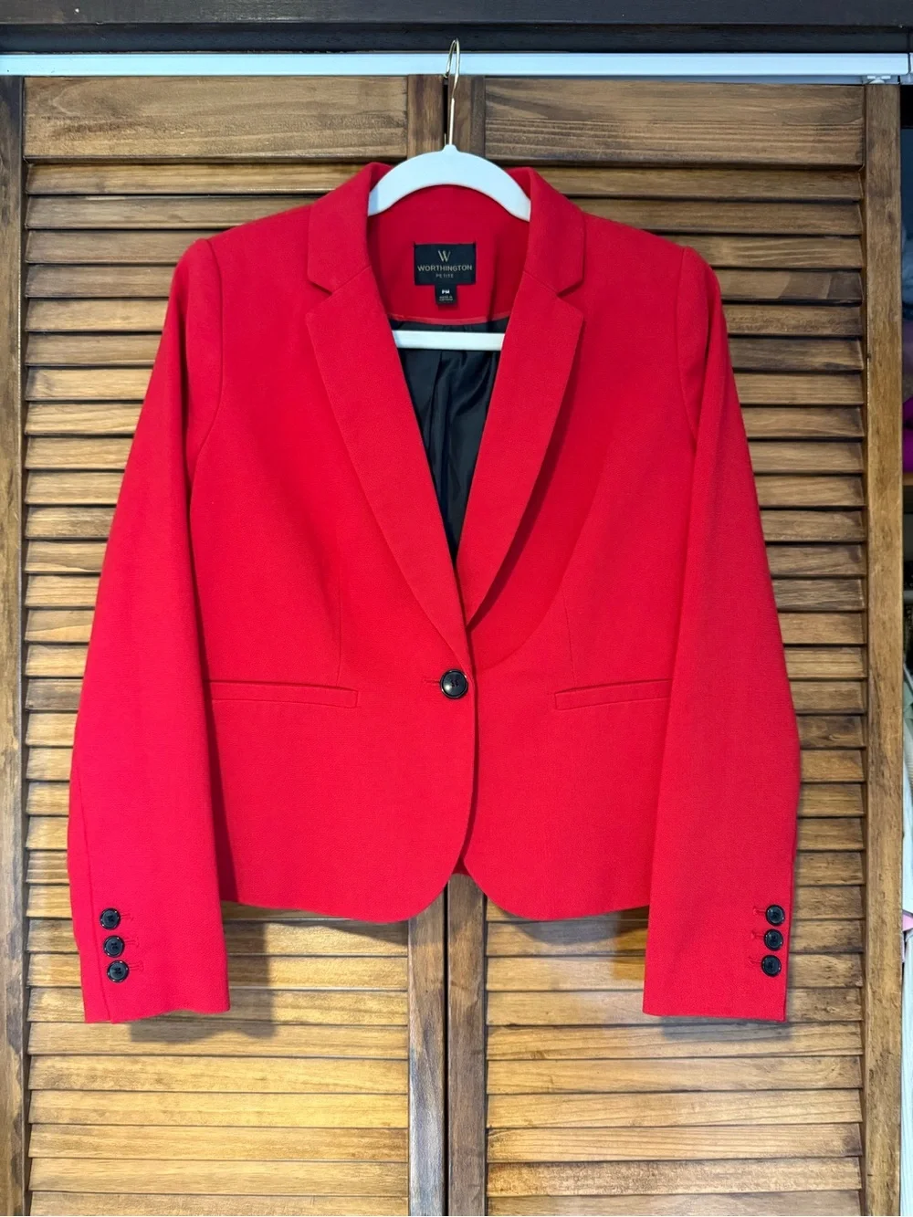 Worthington Petite Red Blazer & Pencil Skirt Suit Set Size 6 / PM